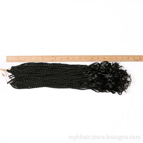 Synthetic Senegalese Twist Braid Curly Flash crochet braids hair 18 inch 30 strands/pack synthetic bulk braiding hair extension